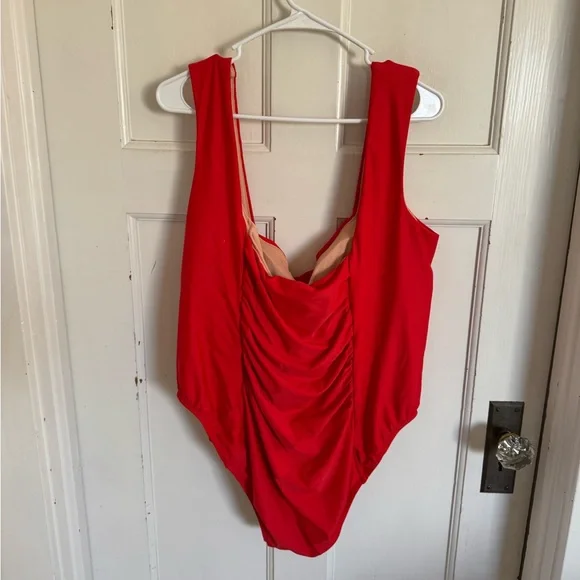 NWT J.Crew Ruched squareneck one-piece size 24 - Picture 6 of 8